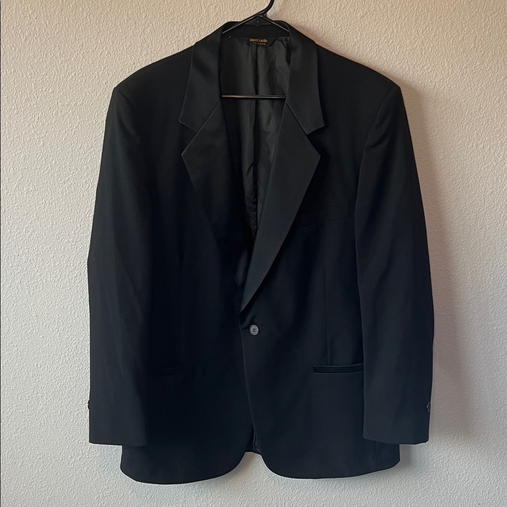 Pierre Cardin One Button Tuxedo Jacket Black Size 46R